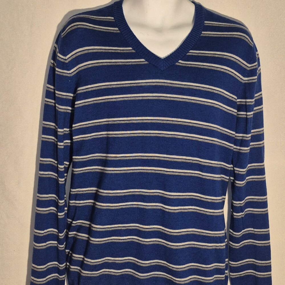 AEROPOSTALE stylish knit sweater Blue and gray in size large